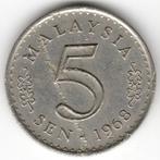 Malaisie : 5 Sen 1968 Grand Casse-Titre KM #2 Ref 1319, Timbres & Monnaies, Monnaies | Asie, Enlèvement ou Envoi, Asie du Sud Est