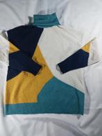 Pull col roulé blanc, bleu et jaune de la marque Morghy, Kleding | Dames, Truien en Vesten, Ophalen of Verzenden, Zo goed als nieuw