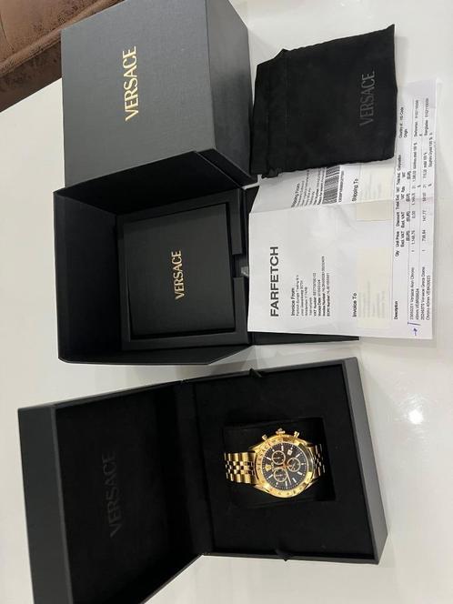 Montre Versace Chrono Master VE8R00624 - Acier - Couleur or, Handtassen en Accessoires, Horloges | Heren, Zo goed als nieuw, Polshorloge