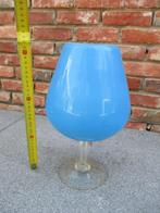 grote glazen bokaal ,  vaas , 32 cm, Bleu, Utilisé, Moins de 50 cm, Enlèvement ou Envoi