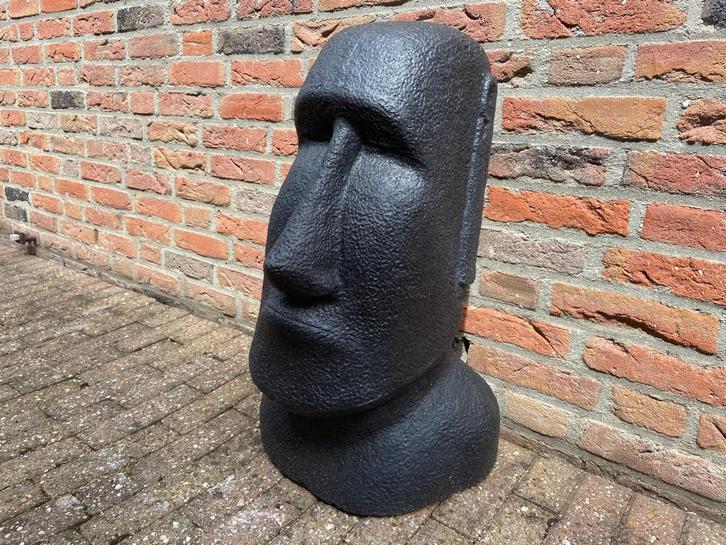Moai hoogte 65cm, Betonsteen, Tuin en Terras, Tuinbeelden, Nieuw, Abstract beeld, Beton, Ophalen