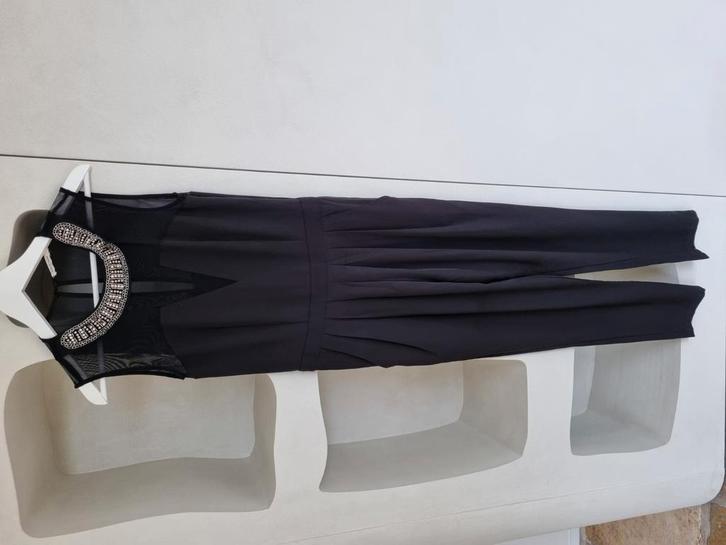 Feestelijke zwarte jumpsuit Drôle de copine S, Kleding | Dames, Jumpsuits, Zo goed als nieuw, Maat 36 (S), Zwart, Ophalen of Verzenden