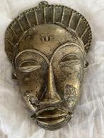 Groot bronzen Masker koningen - (Baule-stam)27x20 cm, Ophalen of Verzenden
