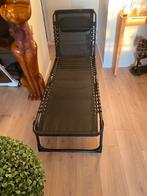Chaise longue noire jardin/terrasse, tres bon état, Tuin en Terras, Ligbedden, Ophalen, Zo goed als nieuw