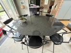 Eettafel in Jasberg graniet, Huis en Inrichting, Ophalen, Overige materialen, 100 tot 150 cm, Zo goed als nieuw