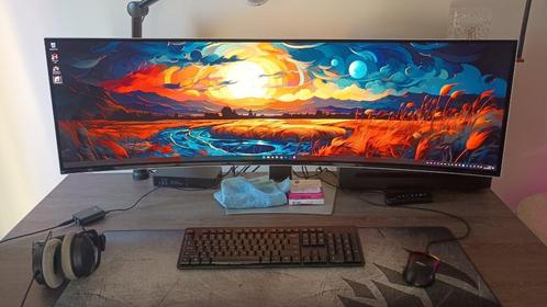 Samsung Odyssey OLED G9 LS49CG934SUXE 32:9 SuperUltraWide, Computers en Software, Monitoren, Gebruikt, 201 Hz of meer, DisplayPort