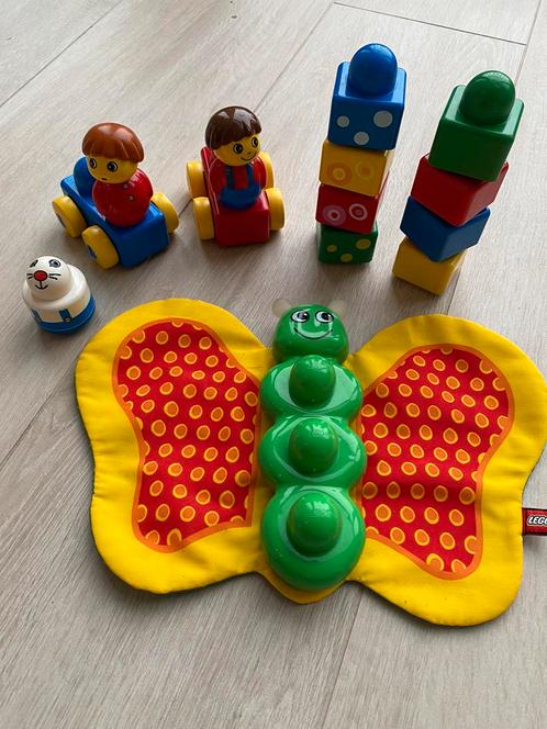 Duplo primo set vlinder en wagentjes, Kinderen en Baby's, Speelgoed | Bouwstenen, Gebruikt, Overige merken, Ophalen of Verzenden