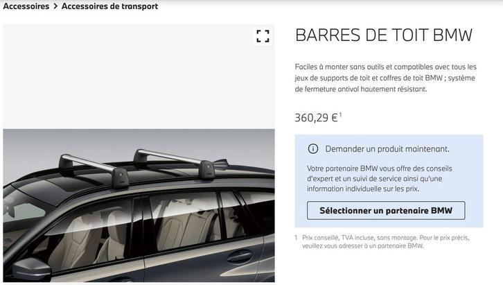 Barre de toit BMW serie 3 2019 PIECE D’ORIGINE, Auto diversen, Dakdragers, Zo goed als nieuw, Ophalen of Verzenden