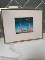 Surrealistisch kunstwerk druk print in kader, Ophalen