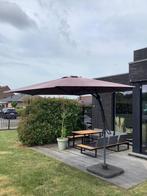 Parasol met natuurstenen voet, Tuin en Terras, Parasols, Ophalen, Gebruikt, 2 tot 3 meter