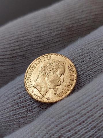 Piece de monnaie 10 Francs Or / Napoléon III Laurée / 1864BB