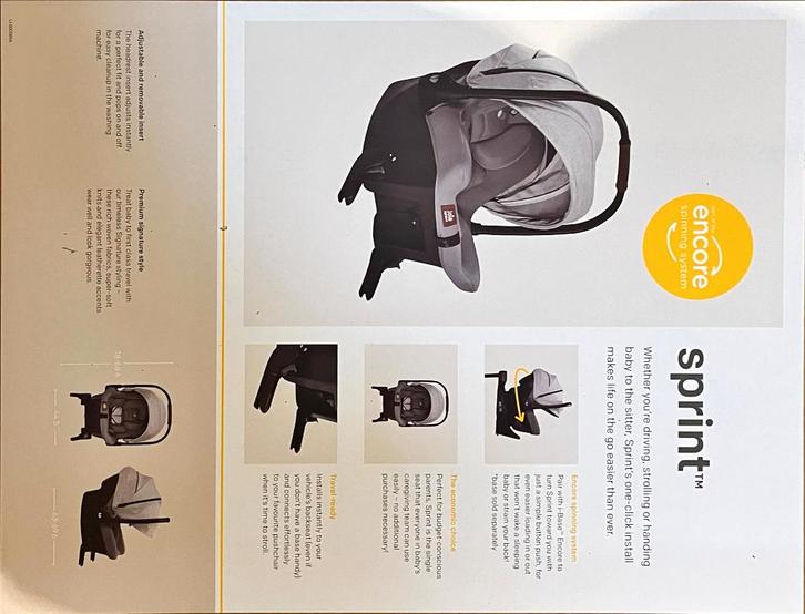 Joie "Sprint Autostoel Carbon", Kinderen en Baby's, Autostoeltjes, Nieuw, Overige merken, 0 t/m 13 kg, Isofix, Ophalen of Verzenden