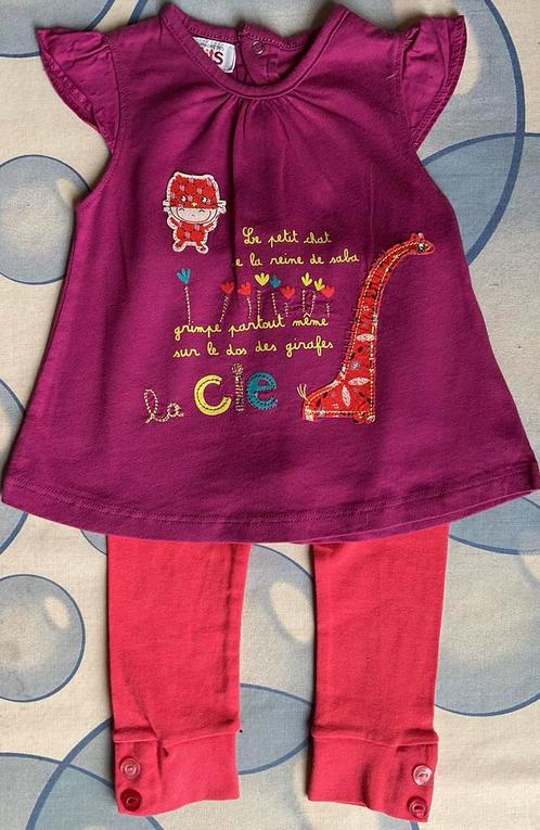 Ensemble t-shirt La Compagnie des petits + legging Noppies, Enfants & Bébés, Vêtements de bébé | Taille 74, Comme neuf, Ensemble