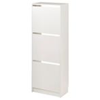 Te koop BISSA Schoenenkast 3 vakken, wit, 49x28x135 cm !!!, Ophalen, Zo goed als nieuw