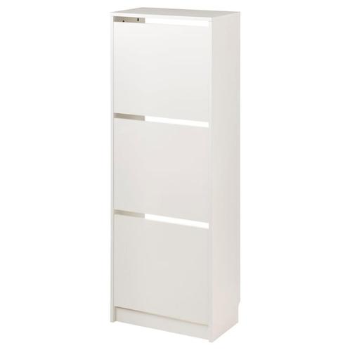 Te koop BISSA Schoenenkast 3 vakken, wit, 49x28x135 cm !!!, Huis en Inrichting, Kasten | Schoenenkasten, Zo goed als nieuw, Ophalen