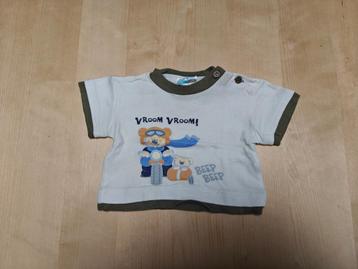 Wit t-shirt motorbeer maat 68 beschikbaar voor biedingen