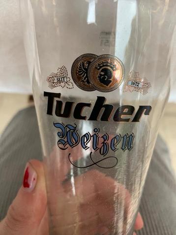 2x Tucher Weizen bierglazen - 1960 beschikbaar voor biedingen