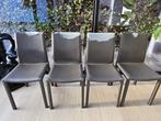 4 stoelen in kunstleer gratis af te halen, Huis en Inrichting, Ophalen, Overige materialen, Gebruikt, Overige kleuren
