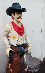 Cowboy beeld western decoratie lifesize Xxl, Antiek en Kunst, Ophalen