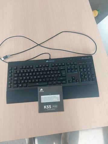 Corsair k55 rgb gaming keyboard, Enlèvement ou Envoi, Comme neuf
