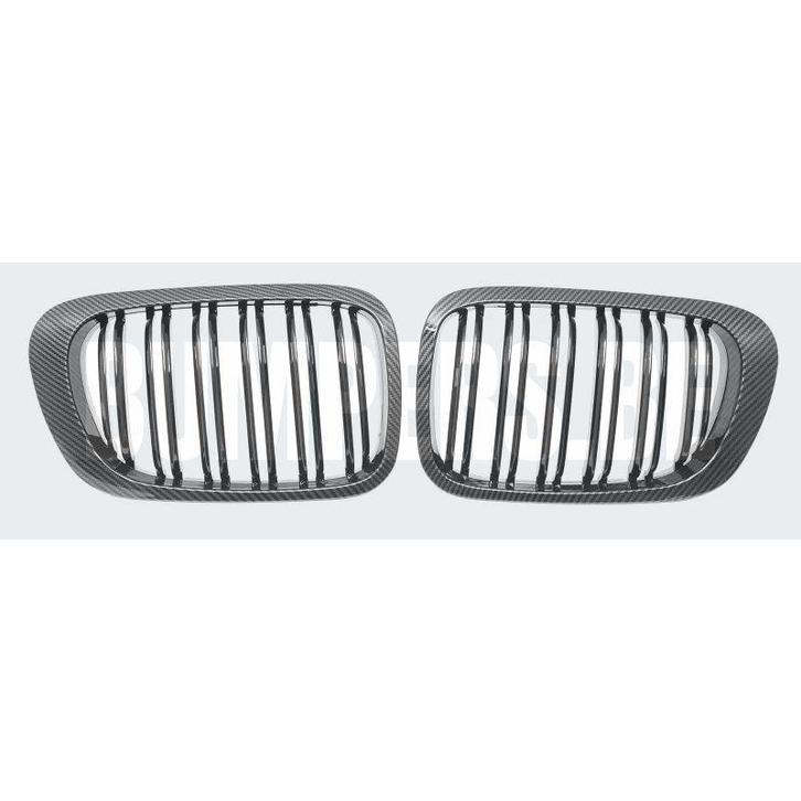 Grill Niergrill Carbon Look dubbele spijl BMW 3 Serie Coupé, Auto-onderdelen, Overige Auto-onderdelen, Gebruikt, 6 maanden garantie