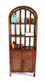 Vintage Bamboe / Rattan kast - Boho wandkast, Ophalen