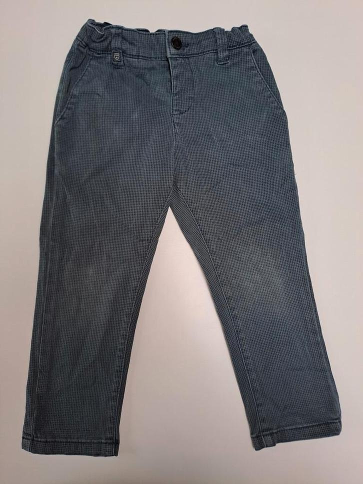 Mt 92 Donkergrijze chinobroek pied de poule motiefje, Kinderen en Baby's, Kinderkleding | Maat 92, Gebruikt, Jongen, Broek, Ophalen of Verzenden