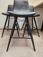 3 zwarte barstoelen. Hoogte zitting 65 cm., Huis en Inrichting, Barkrukken, Ophalen, Gebruikt
