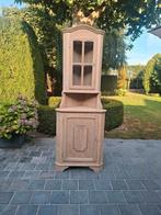 Massief eiken hoekkast. Geluchtgomd., Antiek en Kunst, Ophalen of Verzenden