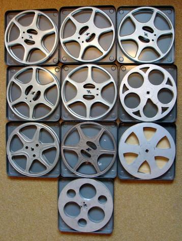 10 stuks metalen filmspoelen 120 meter/400ft. voor 16mm film beschikbaar voor biedingen