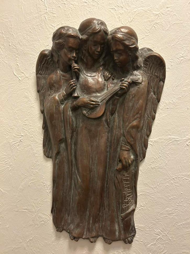 Bronzen wand-reliëf - Helmut Bourger  1982, origineel, Antiek en Kunst, Antiek | Brons en Koper, Brons, Ophalen