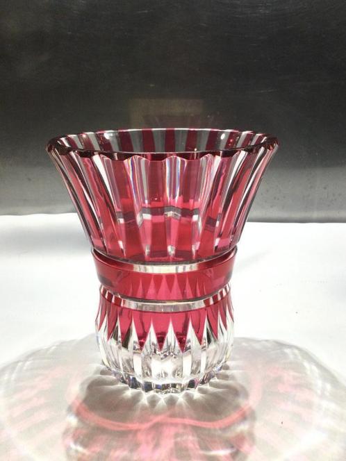 Vaasje in kristal Val Saint Lambert Toreador. VSL080/BE., Antiek en Kunst, Antiek | Glaswerk en Kristal, Ophalen