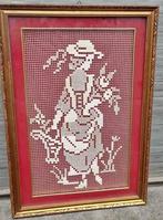 Broderie encadré, Antiek en Kunst, Ophalen of Verzenden