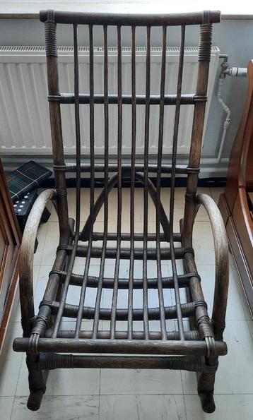 schommelstoel rotan - bamboe (vintage)