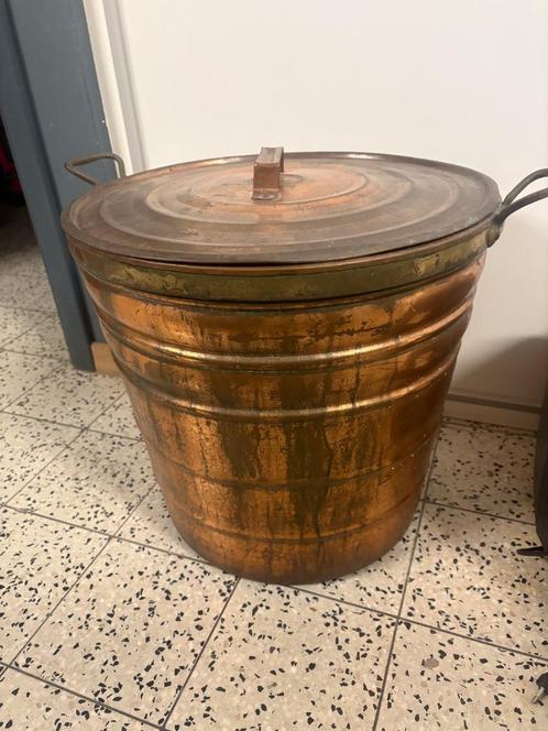 Ancien cuiseur vapeur en cuivre, objet de collection vintage, Antiek en Kunst, Antiek | Brons en Koper, Koper, Ophalen