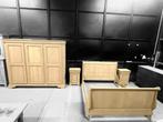 Complete Louis Philippe slaapkamer in Aerogummed eikenhout, Huis en Inrichting, Slaapkamer | Complete slaapkamers, Ophalen, Zo goed als nieuw