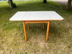 Uitschuifbare retro eettafel – wit blad – jaren 60 stijl, Ophalen