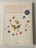 Beschrijvende Statistiek en Kansrekenen – Peter Goos (ACCO), Ophalen of Verzenden, Gelezen, Hoger Onderwijs, Acco