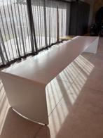 Lange witte design tafel, Huis en Inrichting, Ophalen, Gebruikt, Metaal