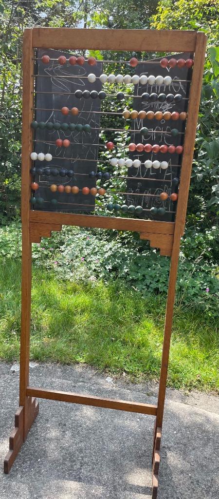 school telraam schoolbord vintage, Antiek en Kunst, Curiosa en Brocante, Ophalen