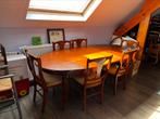 Table ovale extensible et 6 chaises, Maison & Meubles, 100 à 150 cm, Ovale, Autres essences de bois, 200 cm ou plus