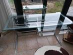 Bureau combinatie getemperd glas en metaal, Huis en Inrichting, Bureaus, Ophalen, Gebruikt, Bureau