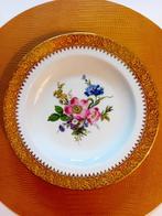 Assiette Limoges à motif floral et doré, Antiquités & Art, Enlèvement