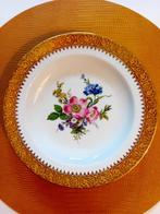 Assiette Limoges à motif floral et doré, Enlèvement