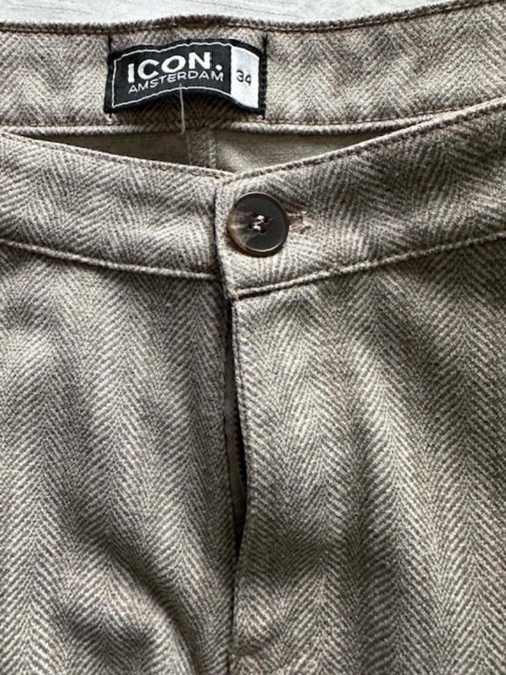 Winter broek ICON Amsterdam, Kleding | Heren, Broeken en Pantalons, Zo goed als nieuw, Maat 48/50 (M), Beige, Ophalen