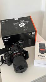 Sony a7iii + FE 28-70mm + Flits + Garantie, Audio, Tv en Foto, Fotocamera's Digitaal, Ophalen, Sony