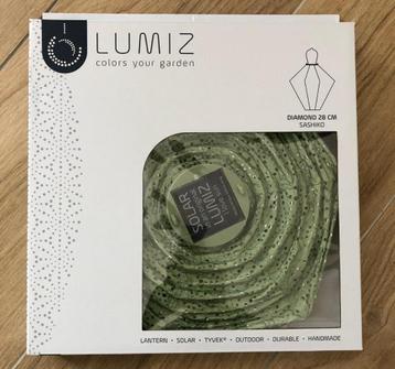 LUMIZ Lampion Groen 28cm Diamond