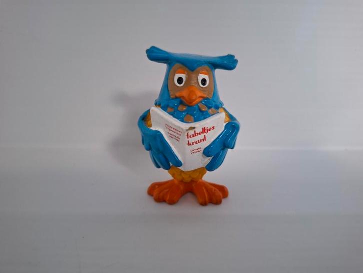 Figurine Vintage Bully Monsieur le Hibou Fabeltjeskrant 1985, Collections, Jouets miniatures, Utilisé, Enlèvement ou Envoi