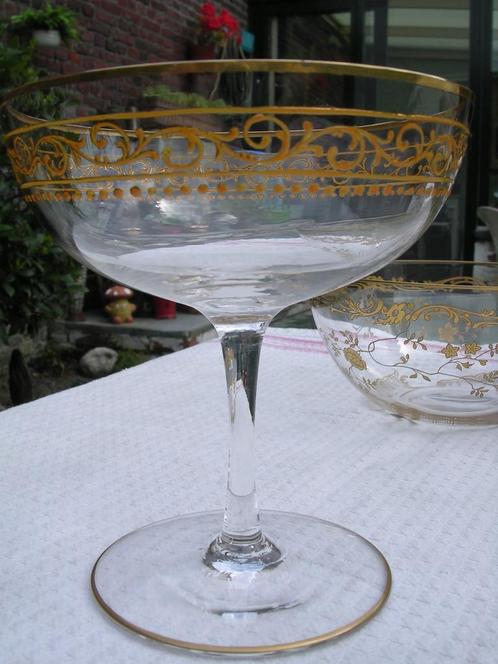 Set van 6 antieke kristal glazen en fruitkommetjes van MOSER, Antiek en Kunst, Antiek | Glaswerk en Kristal, Ophalen