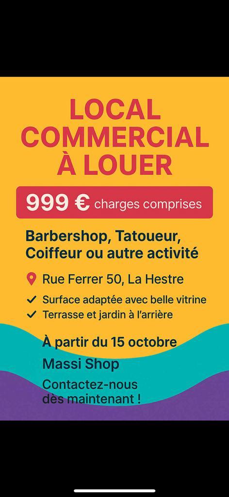 Local a louer style barber coiffeur tatoueur etccc, Zakelijke goederen, Bedrijfs Onroerend goed, Bedrijfsruimte, Huur
